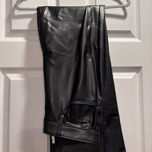 Abercrombie & Fitch Black Straight Leather Pants